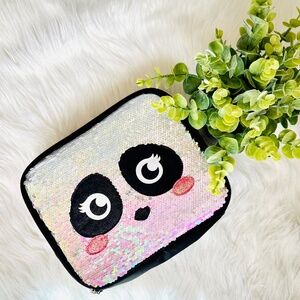 Justice Sparkle Panda Sequin Flip School Lunch Tote – Big Eyes Design